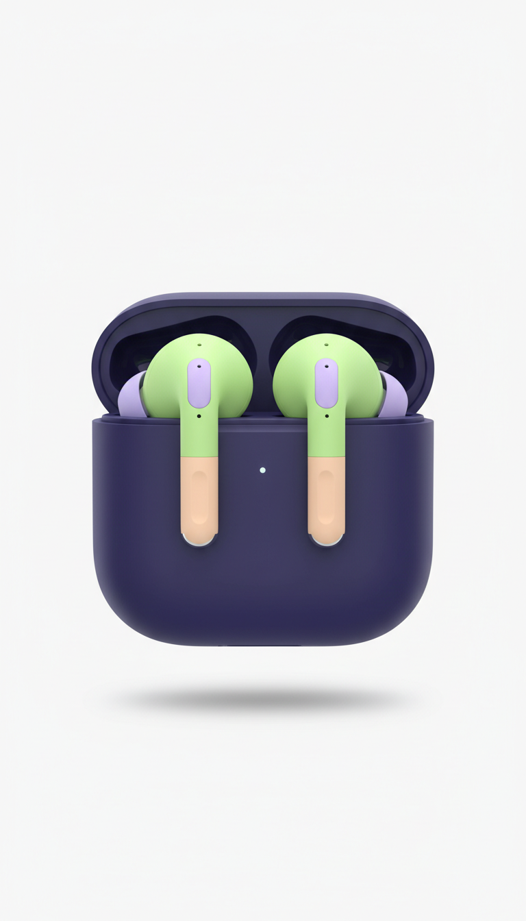 Wireless Pastel Earbud Set With Charging Case